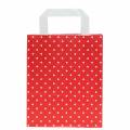 Floristik24 Paper bag red with dots 18cm x 8cm x 22cm 25p