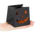 Paper bag pumpkin face planter Halloween decoration 10cm 6pcs | Floristik24.ie