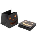 Paper bag pumpkin face planter