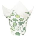 Floristik24 Paper flower pot with clover motif, New Year's decoration, 12cm, 12 pieces