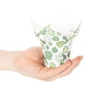 Paper flower pot with clover motif, New Year's decoration, 12cm, 12 pieces | Floristik24.ie