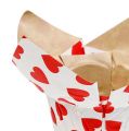 Floristik24 Paper pot with hearts Ø10cm H8cm white-red 8pcs