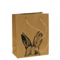 Floristik24 Gift bag Easter paper bag bunny brown 12×6×15cm 8 pieces