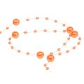 Floristik24 Pearl necklace orange 6mm 15m