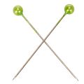 Green pearl-headed floristry pins, versatile use, Ø4mm, 40mm, 150 pieces | Floristik24.ie