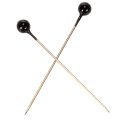 Black pearl-headed floristry pins, Ø4mm, 40mm, 150 pieces | Floristik24.ie