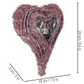 Plant heart with foil decoration for planting 24cm | Floristik24.ie