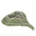 Floristik24 Heart-shaped bowl made of natural grass with planting foil, 38cm