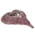 Floristik24 Heart-shaped bowl made of twigs with foil insert, 37cm