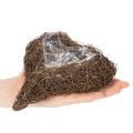 Heart-shaped planter made of twigs with foil, 20cm, 2 pieces | Floristik24.ie