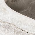 Decorative heart-shaped bowl, grey; small heart-shaped planter, 19cm | Floristik24.ie