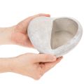 Heart-shaped planter, cast stone, decorative planter, 17cm | Floristik24.ie