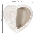 Heart-shaped planter, cast stone, decorative planter, 17cm | Floristik24.ie