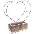 Floristik24 Plant box wooden heart decorative rust H41cm/39cm set of 2