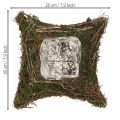Planter with natural vines & moss Cushion 20×20×6.5cm | Floristik24.ie
