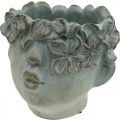 Floristik24 Head for planting, bust made of concrete, flower decoration, plant bowl antique look H10cm 2pcs