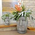 Floristik24 Plant head Moai bust gray H28cm