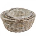 Floristik24 Plant basket wicker basket white washed Ø21.5/26/Ø31cm set of 3