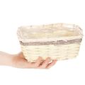 Rectangular plant basket with foil, decorative basket, planter, 25cm, 4 pieces | Floristik24.ie