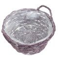 Plant basket round dark purple Ø20cm H10cm