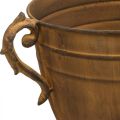 Plant pot rust look cup vase metal Ø22,5cm H32,5cm | Floristik24.ie