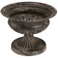 Floristik24 Plant cup chalice antique look black brown Ø20cm H15cm