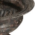 Plant cup chalice antique look black brown Ø20cm H15cm | Floristik24.ie