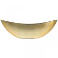Plant bowl oval decorative bowl jardiniere gold 39×12×13cm