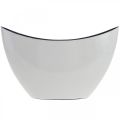 Floristik24 Plant bowl oval decorative bowl Jardiniere cream white 24×10×15cm