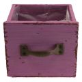 Floristik24 Plant drawer wooden decorative plant box purple 12.5cm