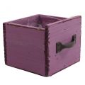 Floristik24 Plant drawer wooden decorative plant box purple 12.5cm