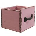 Floristik24 Plant drawer wooden decorative plant box pink 12.5cm