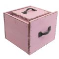 Floristik24 Plant drawer plant box wood pink 12.5/16cm set of 2