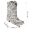 Decorative Cowboy Boots Planting Shoes 24cm | Floristik24.ie