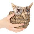 Handwoven owl basket decoration for windowsill, 18cm | Floristik24.ie