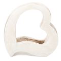 Floristik24 Heart-shaped decoration for planting and floral arrangements, open design, modern heart shape, 19cm