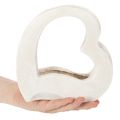 Heart-shaped decoration for planting and floral arrangements, open design, modern heart shape, 19cm | Floristik24.ie