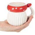 Ceramic mug with fly agaric design for decoration, 10cm | Floristik24.ie