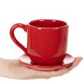 Large decorative cup with saucer, suitable as a plant pot, 17cm | Floristik24.ie