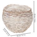 Round woven basket, large decorative basket for planting, 23cm | Floristik24.ie