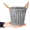 Metal plant pot, decorative pot with handles, planter, cachepot Ø16.5cm | Floristik24.ie