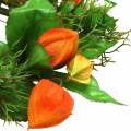 Artificial Physalis Wreath, Orange and Green, Ø28cm, Autumn Decoration | Floristik24.ie