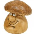 Floristik24 Ceramic decorative mushroom with face figure brown H8cm 3pcs