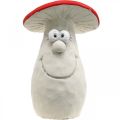 Floristik24 Decorative mushroom, autumn decoration, mushroom made of concrete, lucky charm, decoration for New Year&#39;s Eve red, white H20cm W10cm