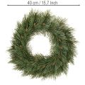 Artificial wreath of pine branches with small cones, 40cm | Floristik24.ie
