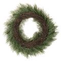 Artificial wreath of pine branches with small cones, 40cm | Floristik24.ie