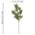 Artificial pine branch as a decorative fir branch, 55cm, 3 pieces | Floristik24.ie