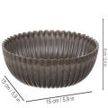 Ribbed bowl, anthracite, decorative bowl, round, 15cm, 2 pieces | Floristik24.ie
