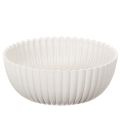 Floristik24 Round, ribbed bowl in white for versatile decoration, 15cm, 2 pieces
