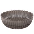 Floristik24 Round, grooved bowl, decorative container for floral arrangements, 20cm, 2 pieces